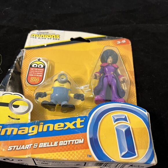 Imaginext Minions The Rise Of Gru Stuart& Belle Bottom Figurines 2019 New Sealed - Picture 2 of 9